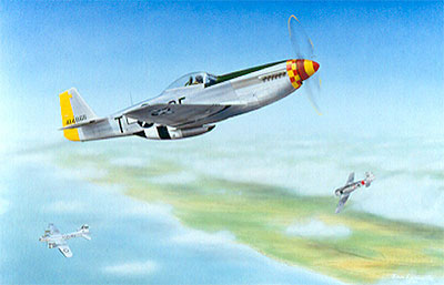 "Yoxford Boys On Call" - Sam Lyons - P-51 Mustang World War II Aviation Art